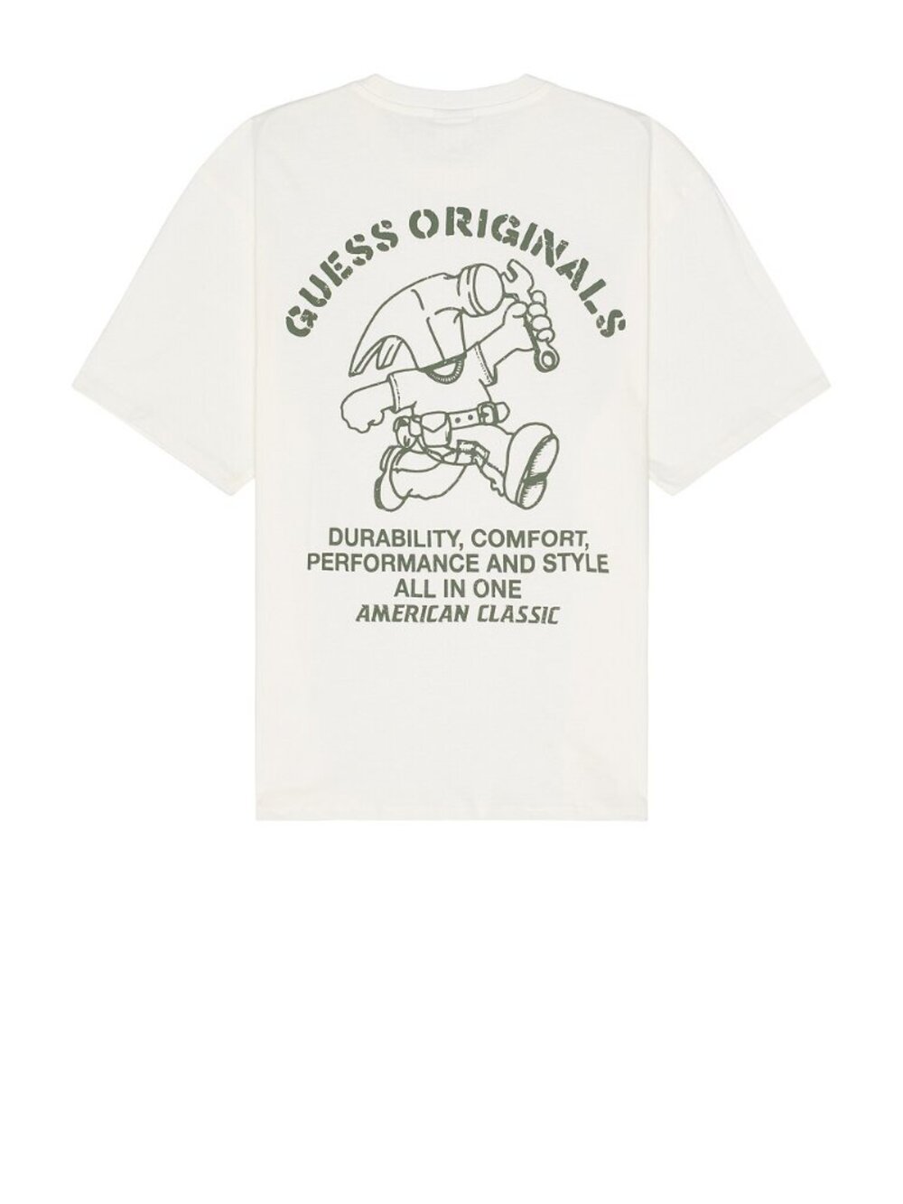Guess Originals Carpenter Shop Tee in Sandy Shore t shirt oversized boyfriend